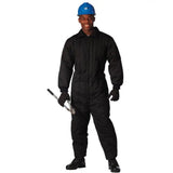 Black Insulated Winter Work Coveralls