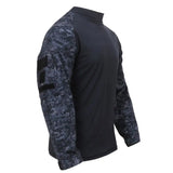 Midnight Digital Camo Fire Retardant NYCO Long Sleeve Combat Shirt