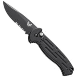 Benchmade 9051SBK AFO II Auto Folding Knife 3.56-inch Black Combo Edge Blade