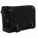 Vintage Black Canvas B-15 Pilot Messenger Bag
