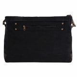 Vintage Black Canvas B-15 Pilot Messenger Bag