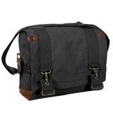 Vintage Black Canvas B-15 Pilot Messenger Bag