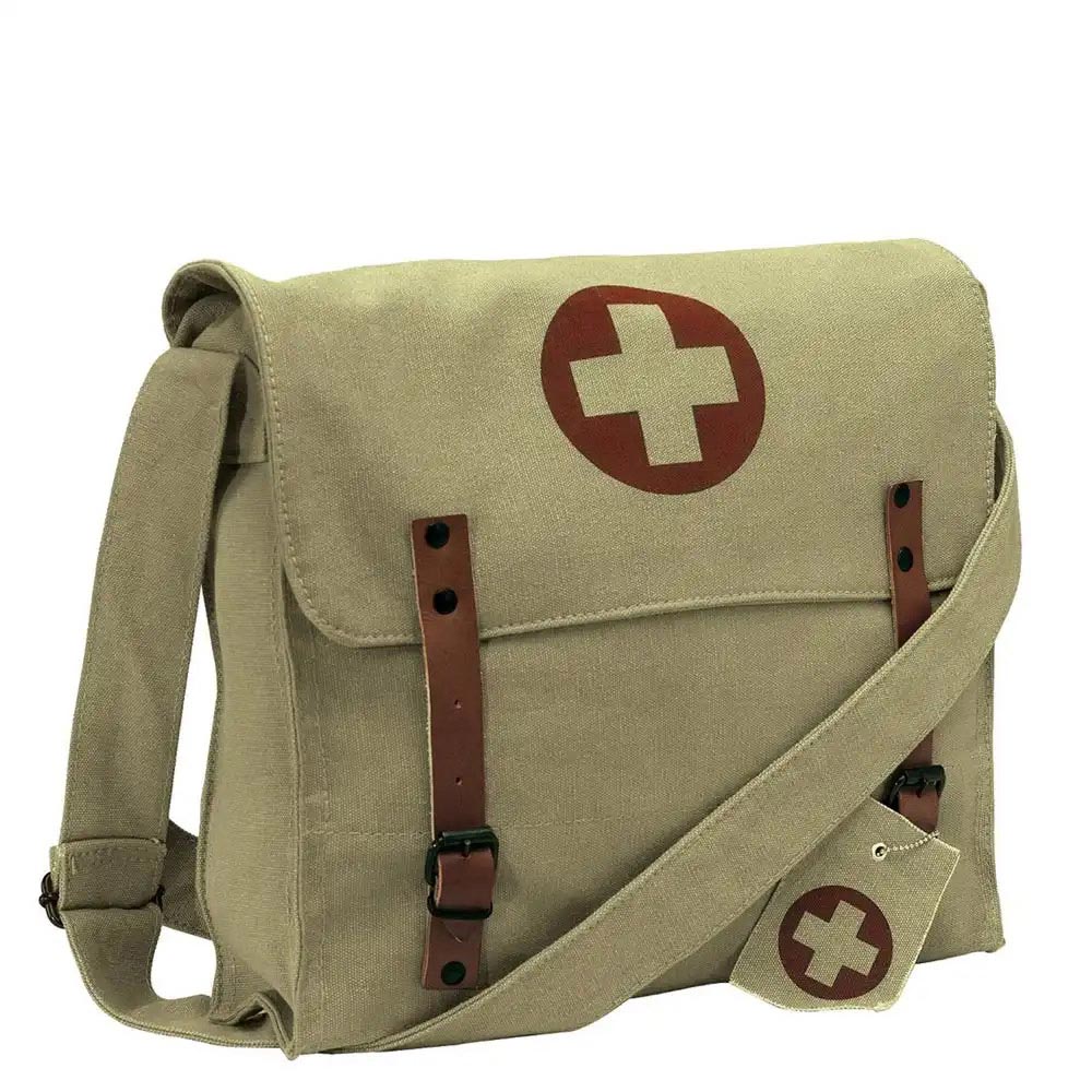 グッドグリーフ CANVAS SHOPPERSBAG&MEDICINE CASE Basic Issue Vintage Army Canvas Medic Bag