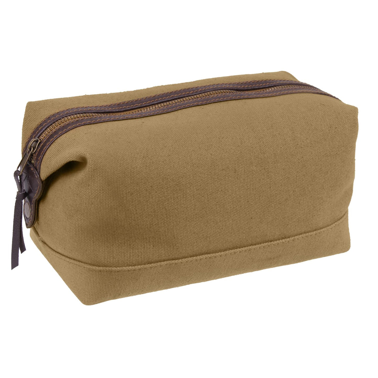 Canvas and Leather Military Style Dopp Kit