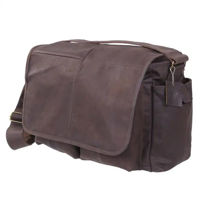 Classic Brown Leather Messenger Bag