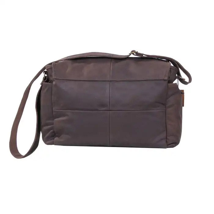 Classic Brown Leather Messenger Bag