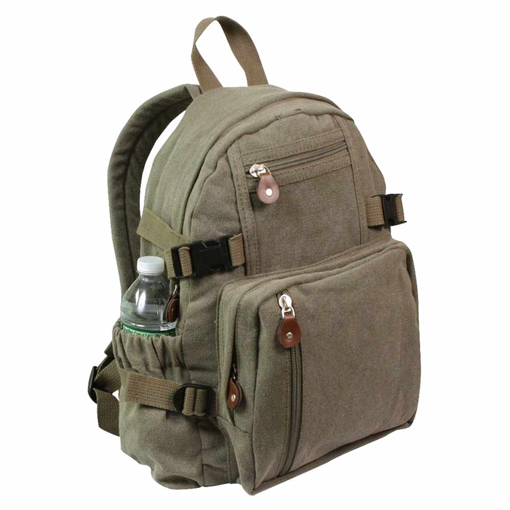 Mini Military Style Canvas Backpack