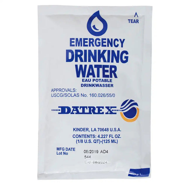 Datrex Rations Emergency Water - Case of 64