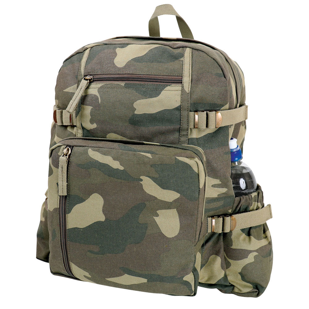 Jumbo Vintage Washed Canvas Backpack