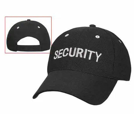 Security Black Mesh Back Baseball Cap