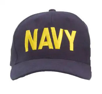 Blue and Gold US Navy Embroidered Baseball Cap