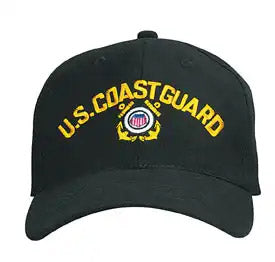 Black and Gold US Coast Guard Baseball Cap