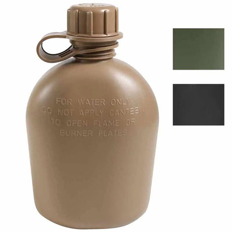 Genuine G.I. 3-Piece Quart-Sized Military Canteen