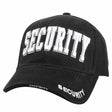 Security Black and White Embroidered Baseball Hat