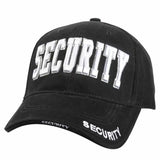 Security Black and White Embroidered Baseball Hat