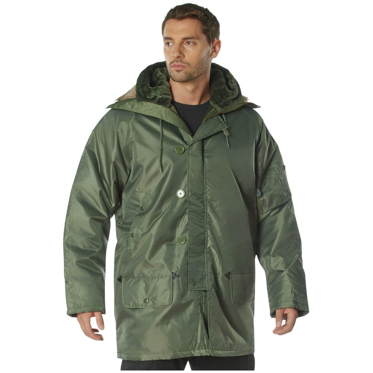 Sage Green N-3B Military Style Winter Snorkel Parka