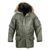 Sage Green N-3B Military Style Winter Snorkel Parka