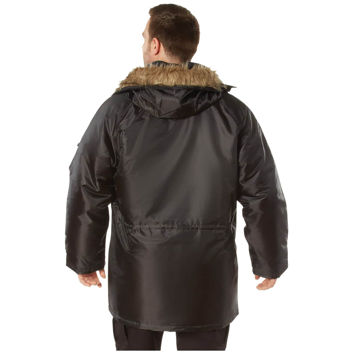 Black Military N-3B Style Winter Parka