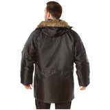 Black Military N-3B Style Winter Parka