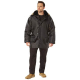 Black Military N-3B Style Winter Parka