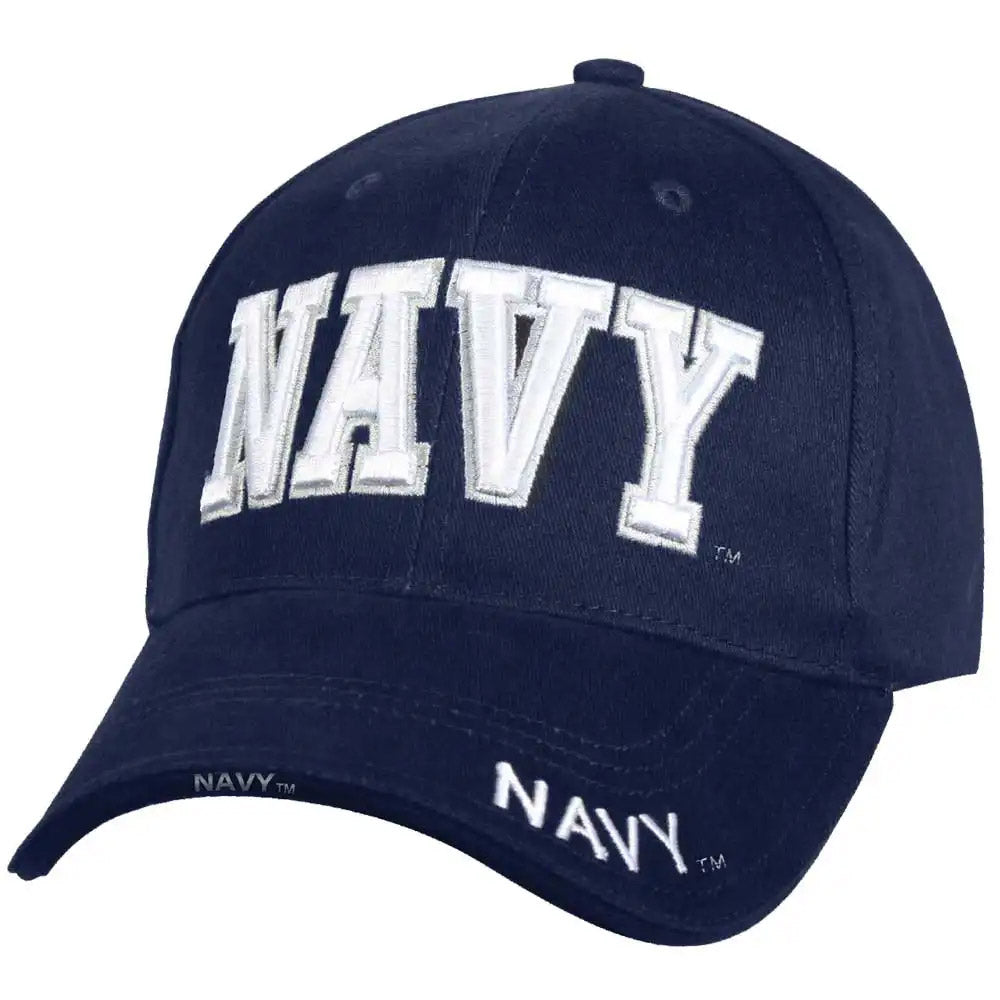 US Navy Text Embroidered Baseball Cap