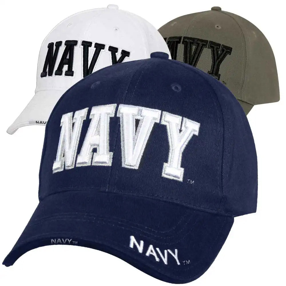 US Navy Text Embroidered Baseball Cap