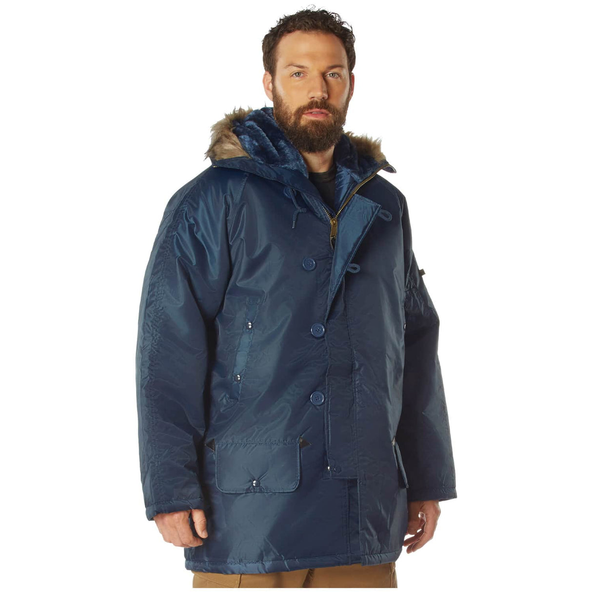 Navy Blue N-3B Military Style Winter Snorkel Parka