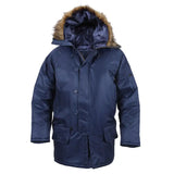 Navy Blue N-3B Military Style Winter Snorkel Parka