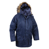 Navy Blue N-3B Military Style Winter Snorkel Parka