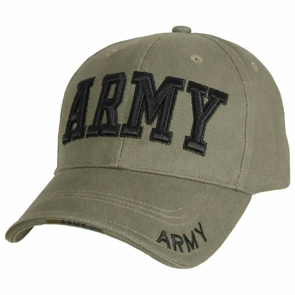 Olive Drab Embroidered Army Military Baseball Cap