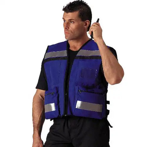 Blue EMS/EMT Rescue Vest with Reflective Taping