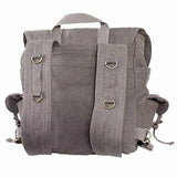 Vintage Weekender Canvas Olive Drab Backpack with Black Cross