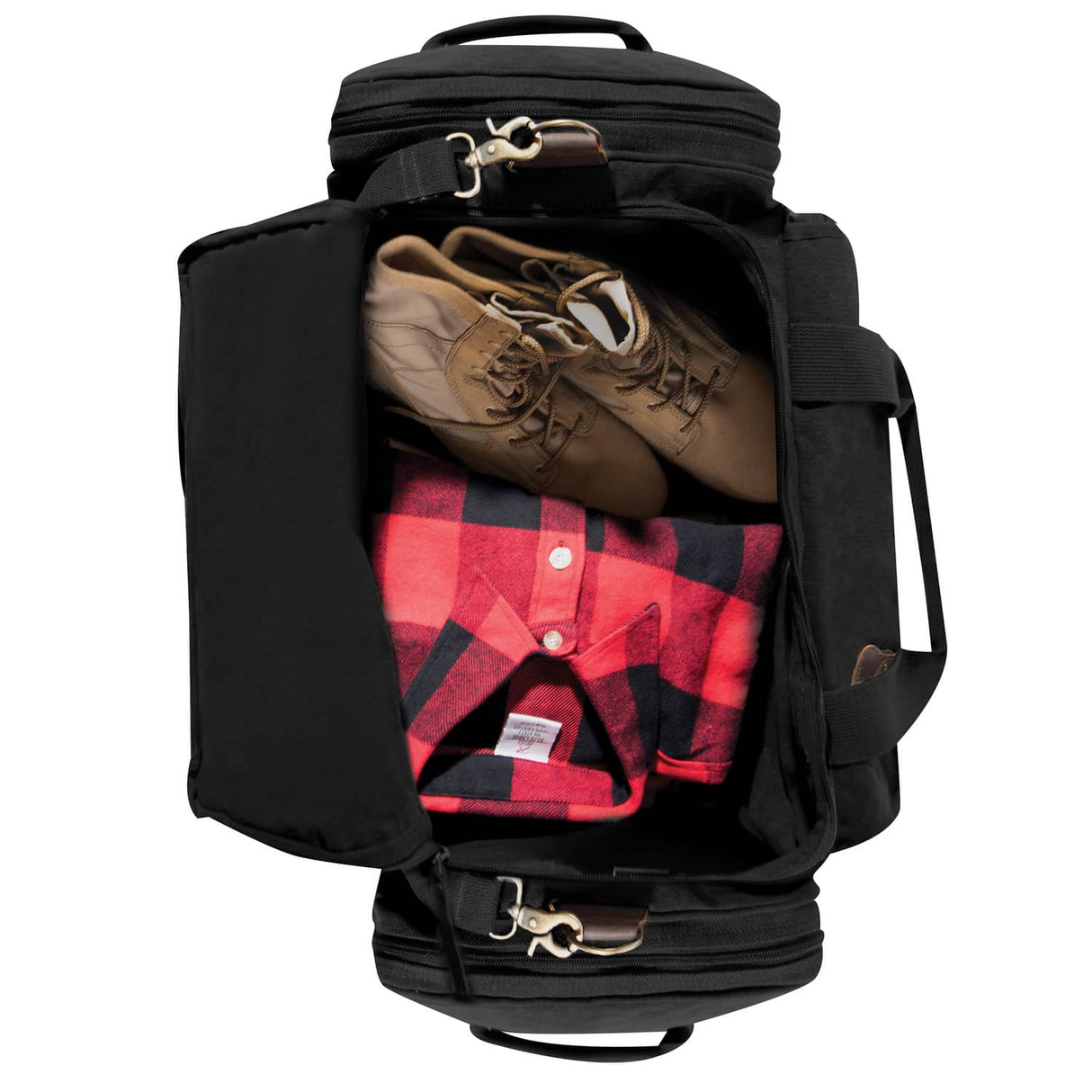 Black Canvas Long Weekend Bag