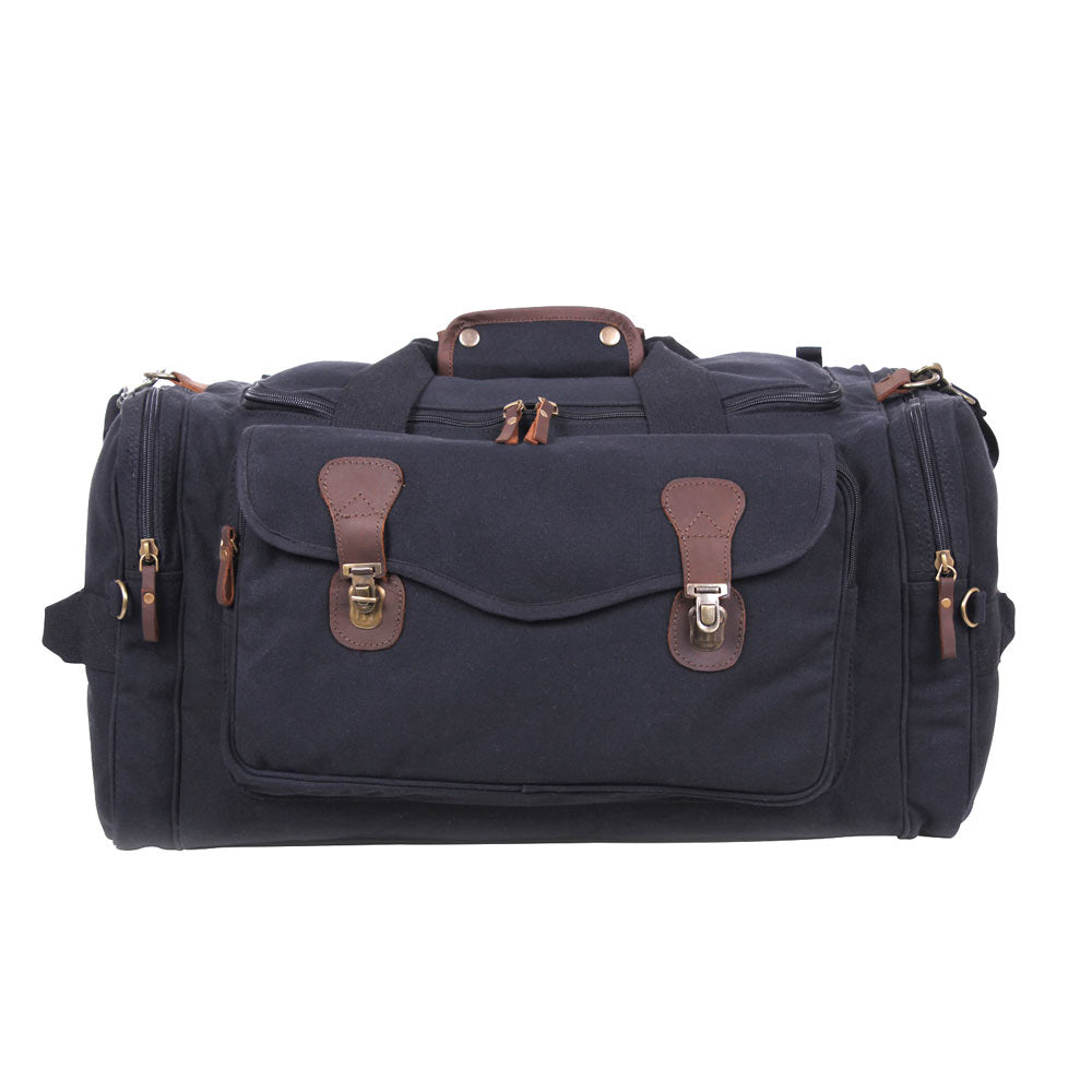 Black Canvas Long Weekend Bag