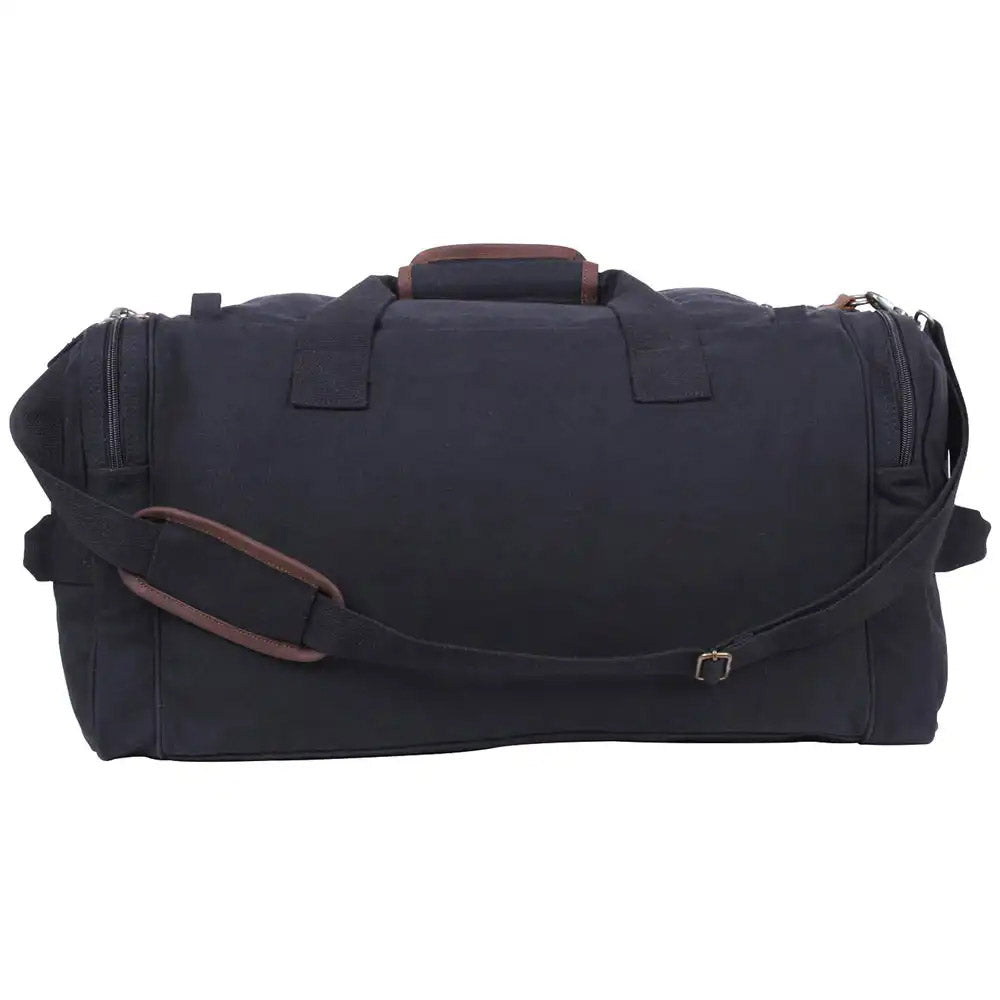 Black Canvas Long Weekend Bag