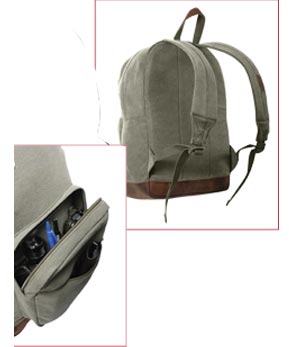 Vintage Olive Drab Teardrop Canvas Backpack