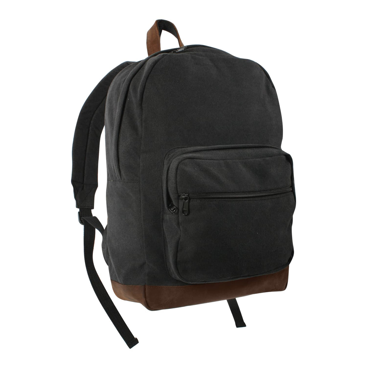 Vintage Black Canvas Teardrop Backpack