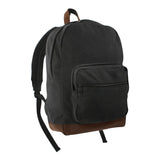 Vintage Black Canvas Teardrop Backpack