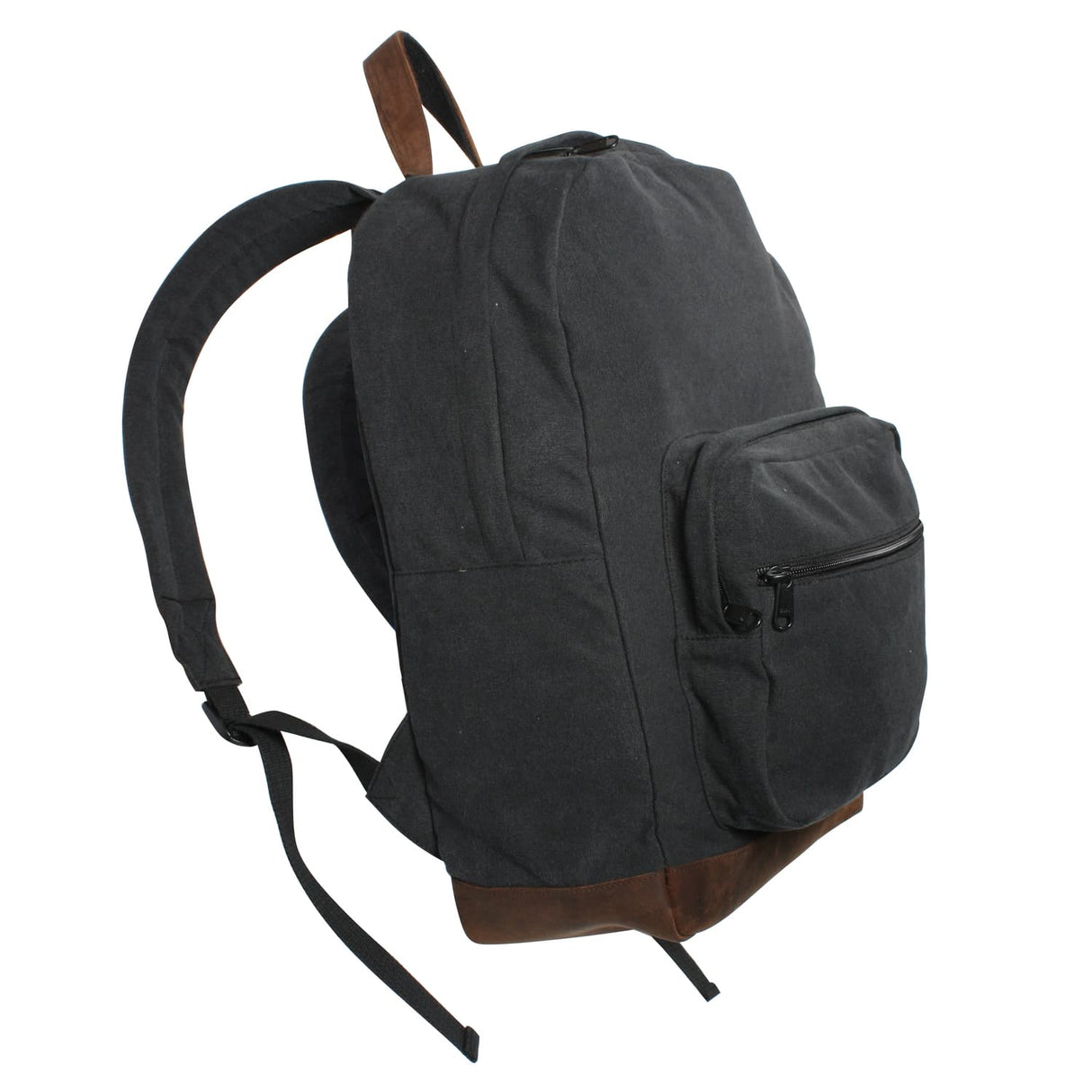 Vintage Black Canvas Teardrop Backpack
