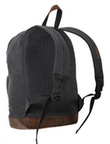 Vintage Black Canvas Teardrop Backpack