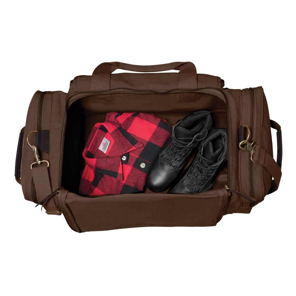 Vintage Brown Heavyweight Canvas Weekender Duffle Bag