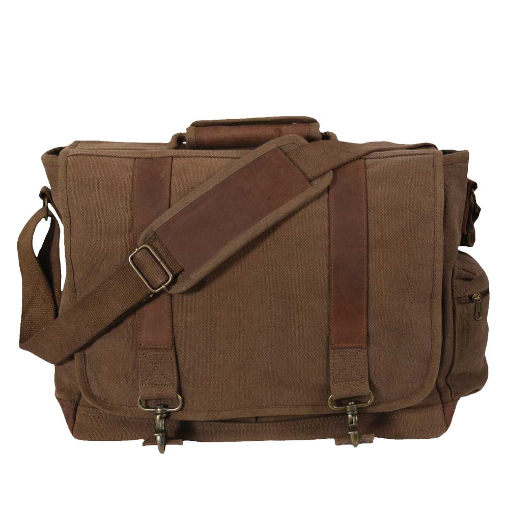 Vintage Leather and Canvas Pathfinder Messenger Bag