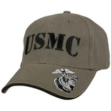 Vintage USMC Stencil Text Embroidered Baseball Hat