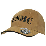 Vintage USMC Stencil Text Embroidered Baseball Hat