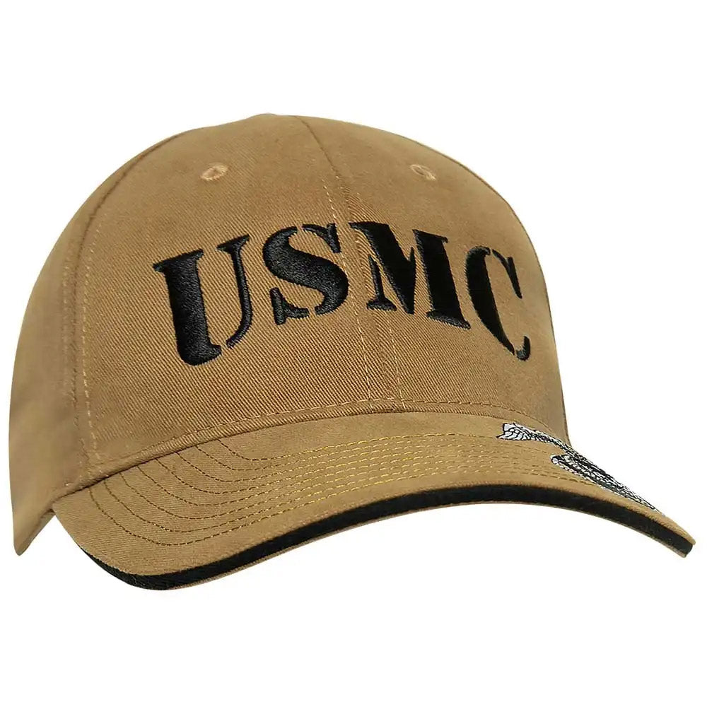 Vintage USMC Stencil Text Embroidered Baseball Hat