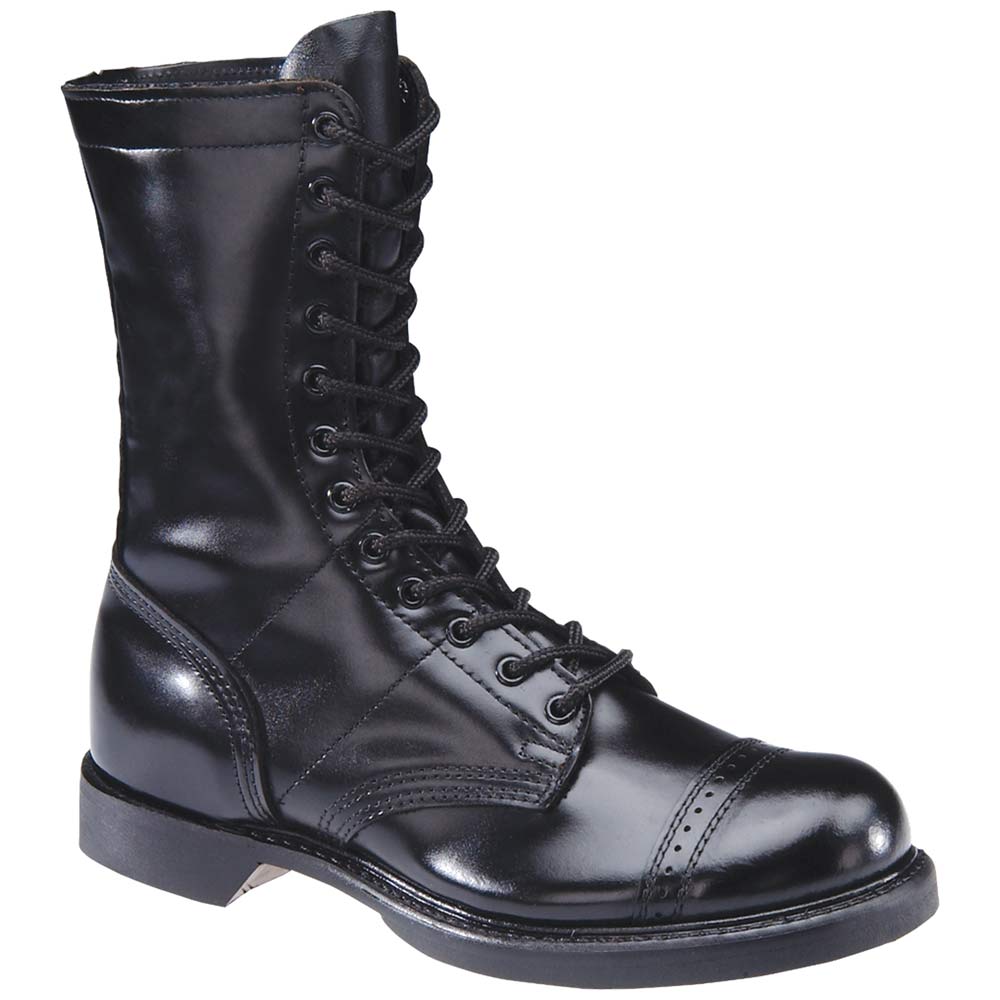 ロメオアルファ Corcoran Paratrooper Boots Corcoran 975 Black Leather Jump Boot | Men's 10-inch