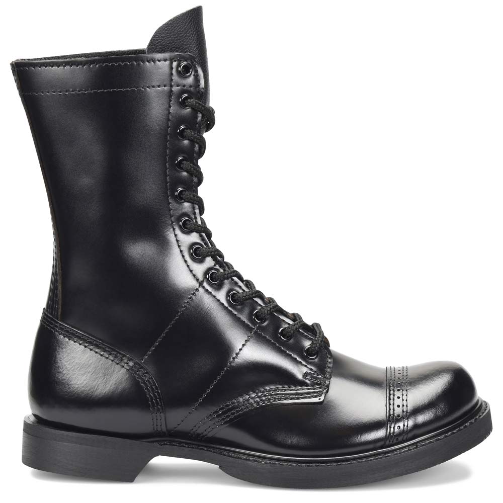 Corcoran 975 Black Leather Jump Boot | Men's 10-inch Paratrooper Boot