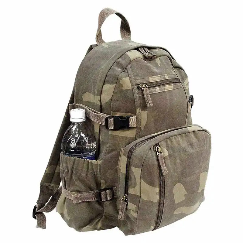 Camo Mini Military Canvas Backpack