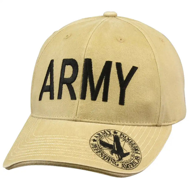 Vintage Khaki US Army Embroidered Baseball Hat