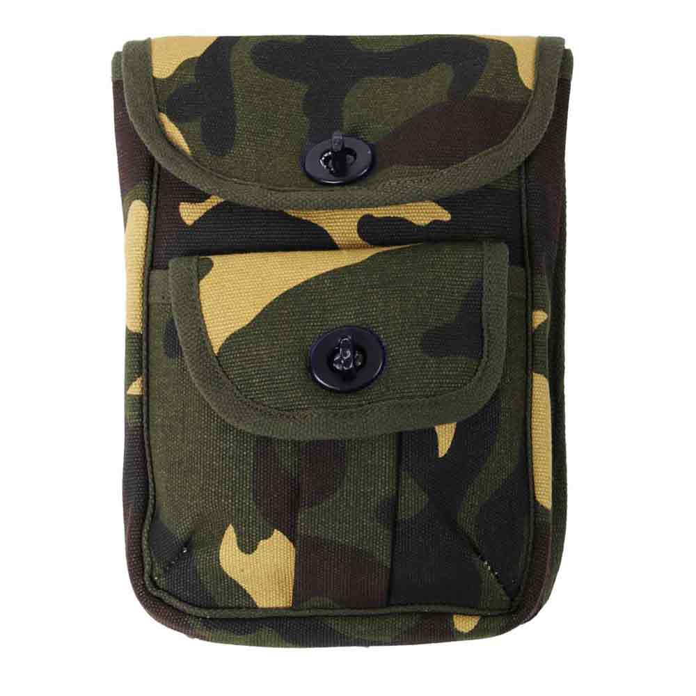 Camouflage Canvas 2-Pocket Ammo Pouch